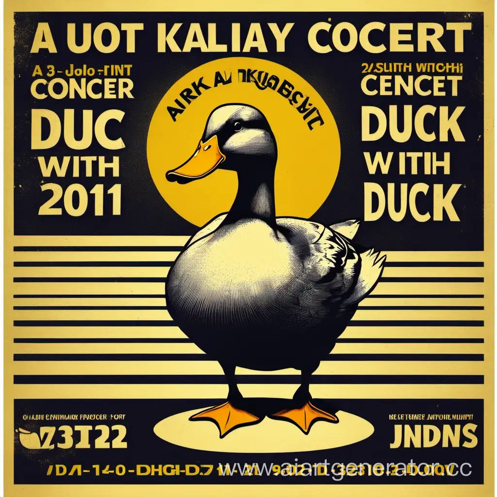 Vibrant-Concert-Poster-Featuring-a-Duck