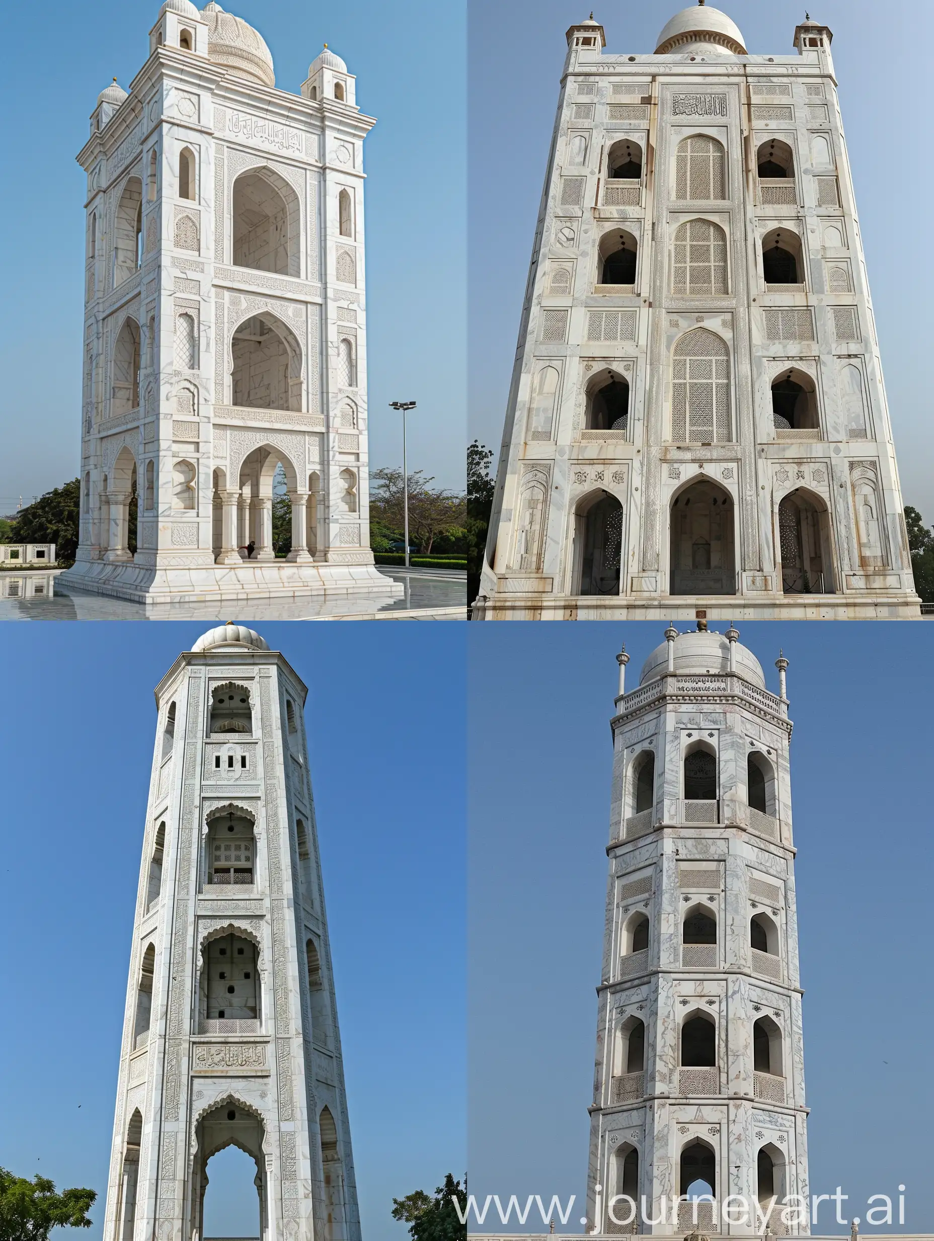 a tall Mughal mosque, having Mughal arches and mughal arched windows, Mughal marble carvings on shiny white marbled exterior, Gurudwara dome at the top, ionic order, full view --ar 3:4 --q 1