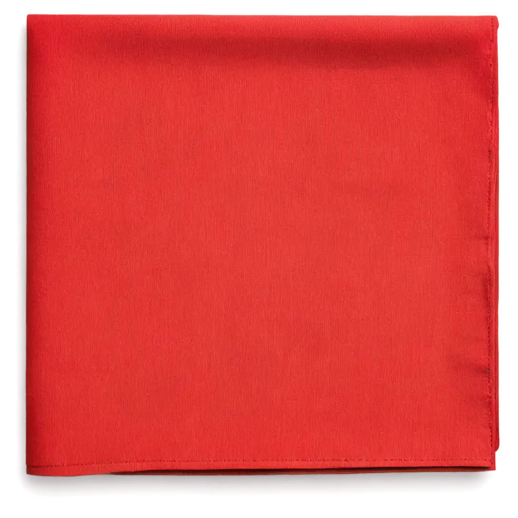 Red the checkered tablecloth. Decorative cotton napkin. top view