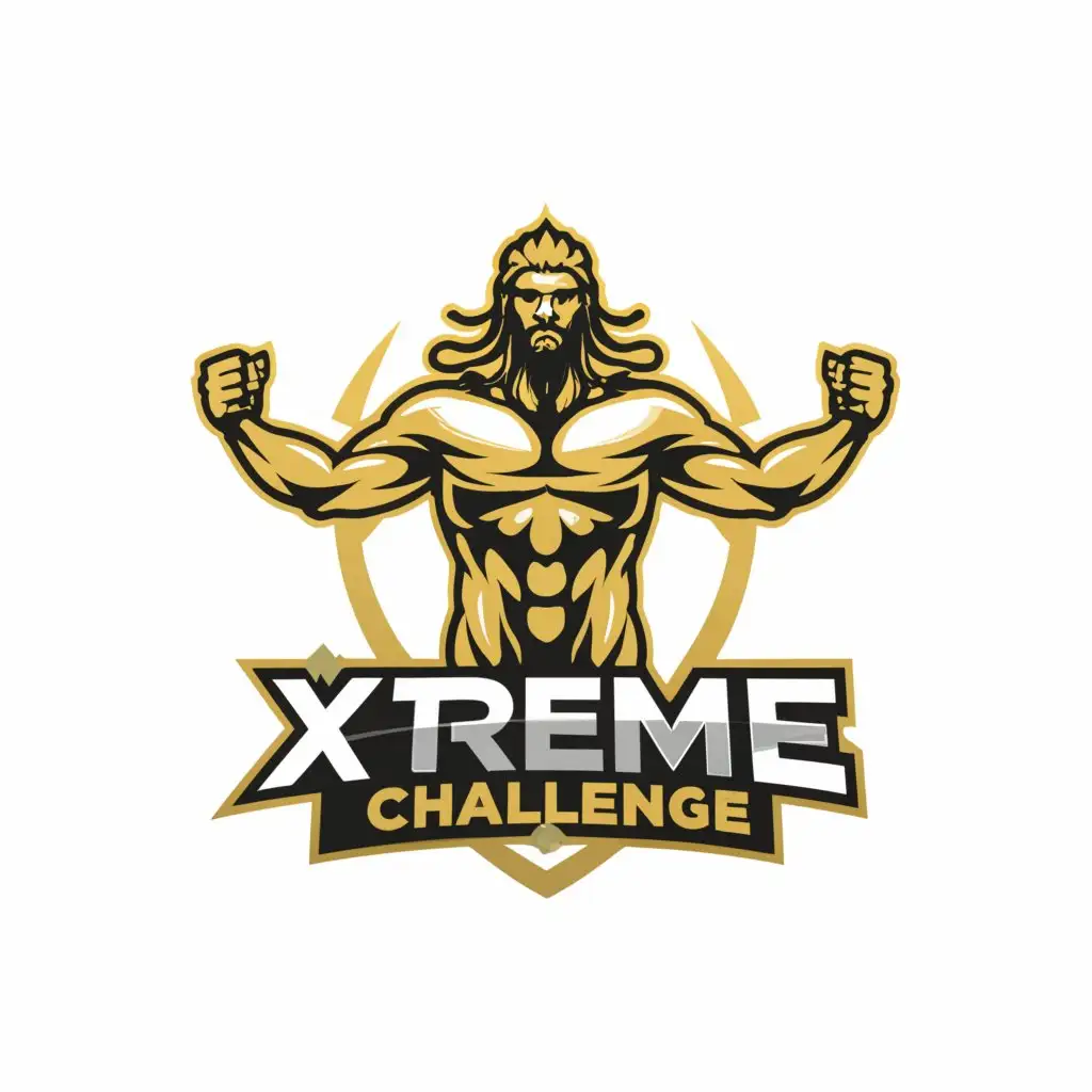 a logo design,with the text "Xtreme Challenge", main symbol:zeus,Moderate,be used in Sports Fitness industry,clear background