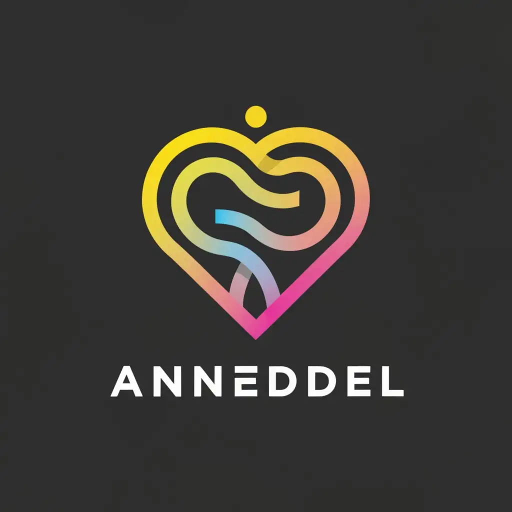 a logo design,with the text "Annedel", main symbol:Heart with smoke,Moderate,be used in Technology industry,clear background