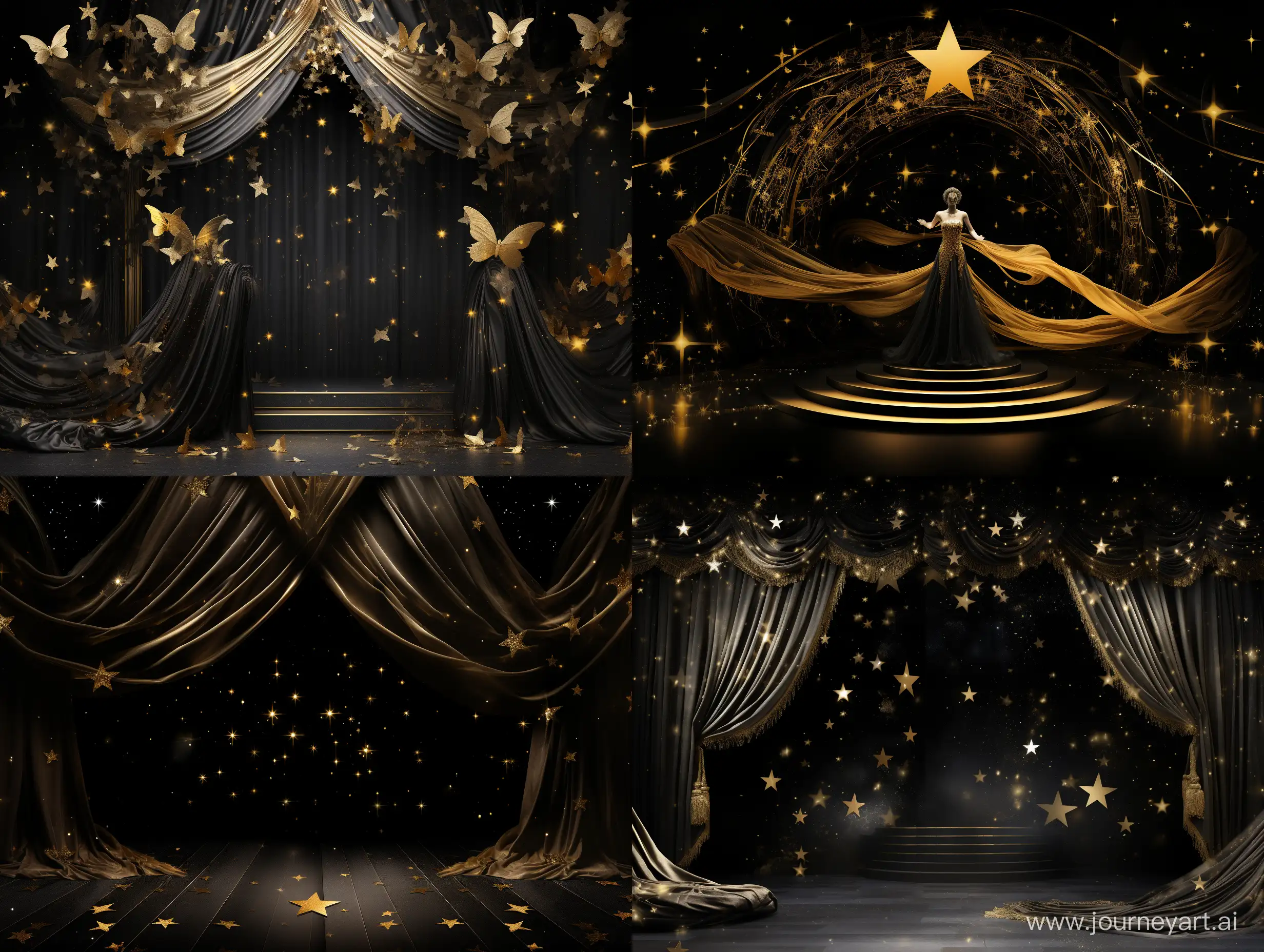 Stylish-Black-and-Gold-Starlight-Stage-Digital-Fashion