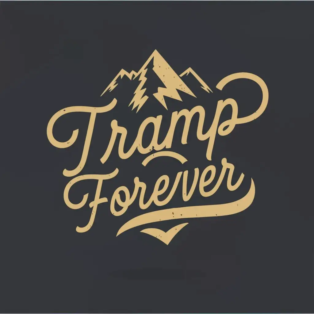 logo, Tramp forever, with the text "Tramp forever", typography, be used in Travel industry