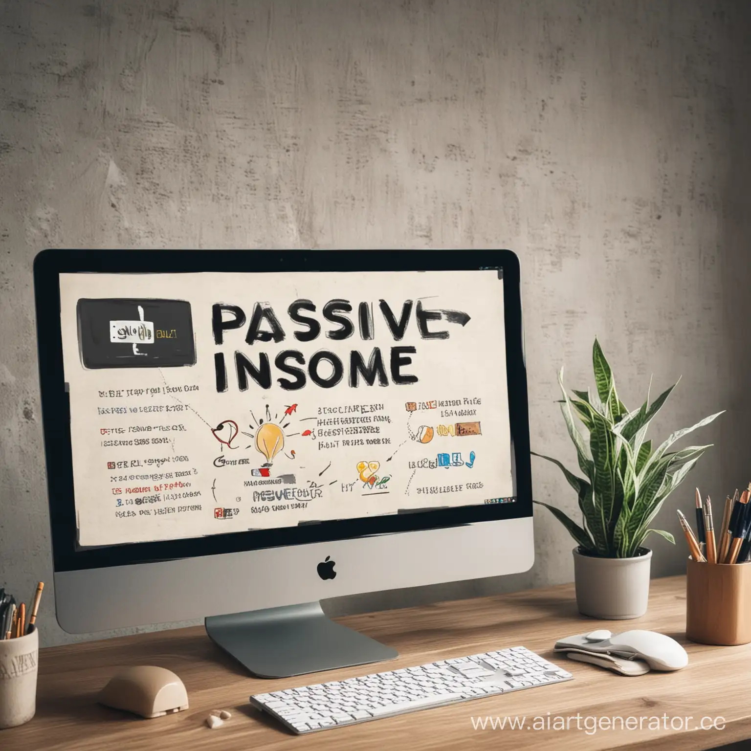 Generating-Passive-Income-Online-Conceptual-Illustration