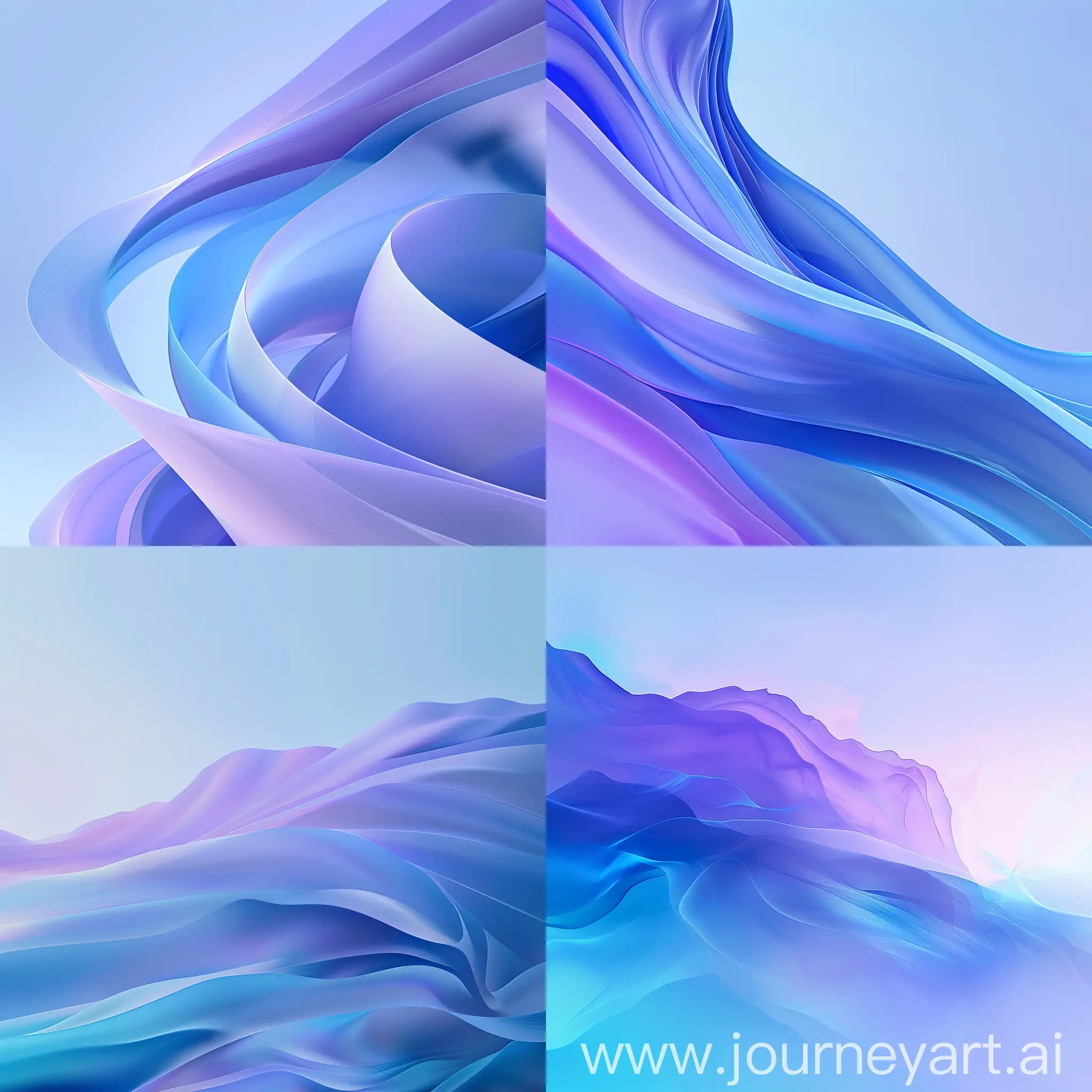 A fluid gradient background blending soft blues and purples, capturing the essence of Windows 11 wallpaper, with a touch of modern digital artistry, high resolution, and smooth transitions.