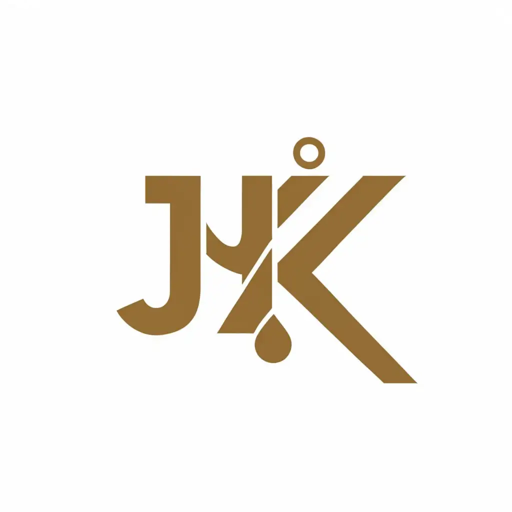 a logo design,with the text "JK", main symbol:JK,Moderate,clear background