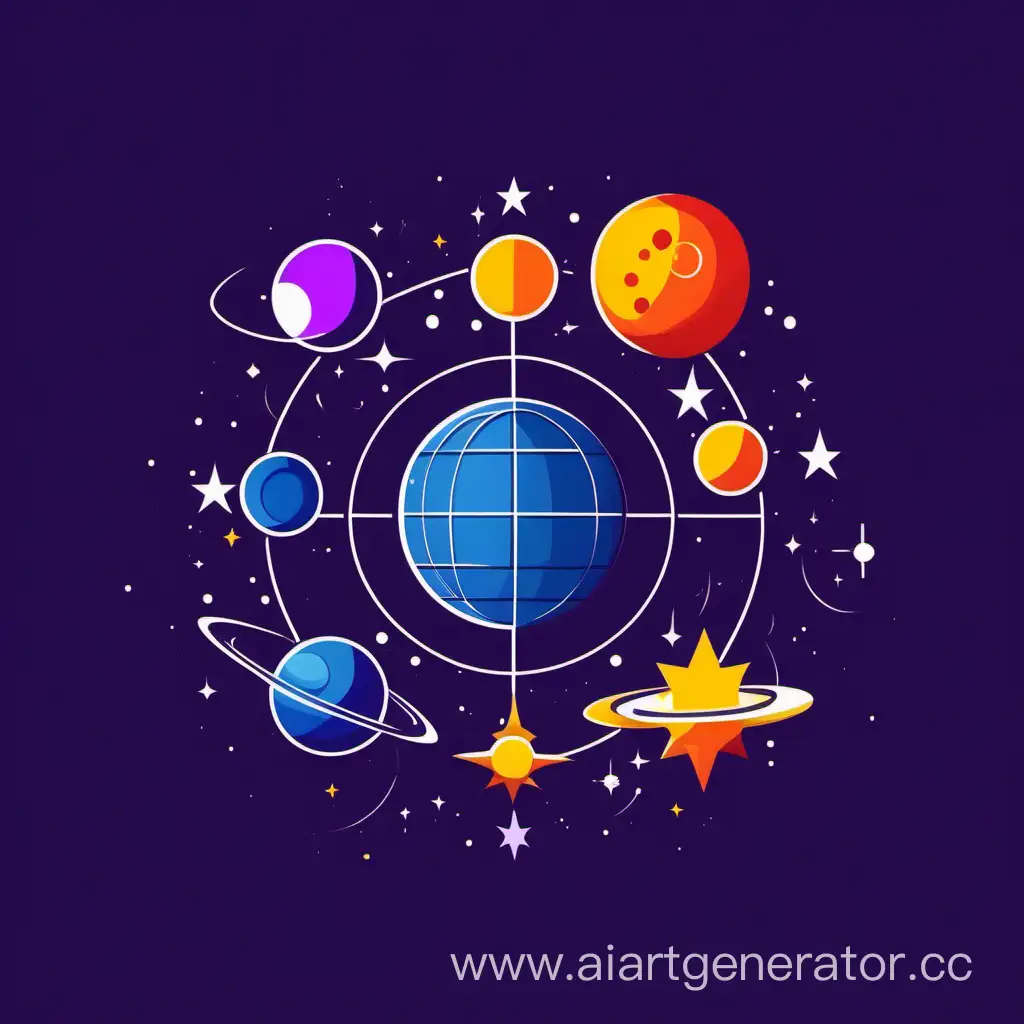 Modern-Blue-Astronomical-Club-Logo-with-Globe-Telescope-and-Planets
