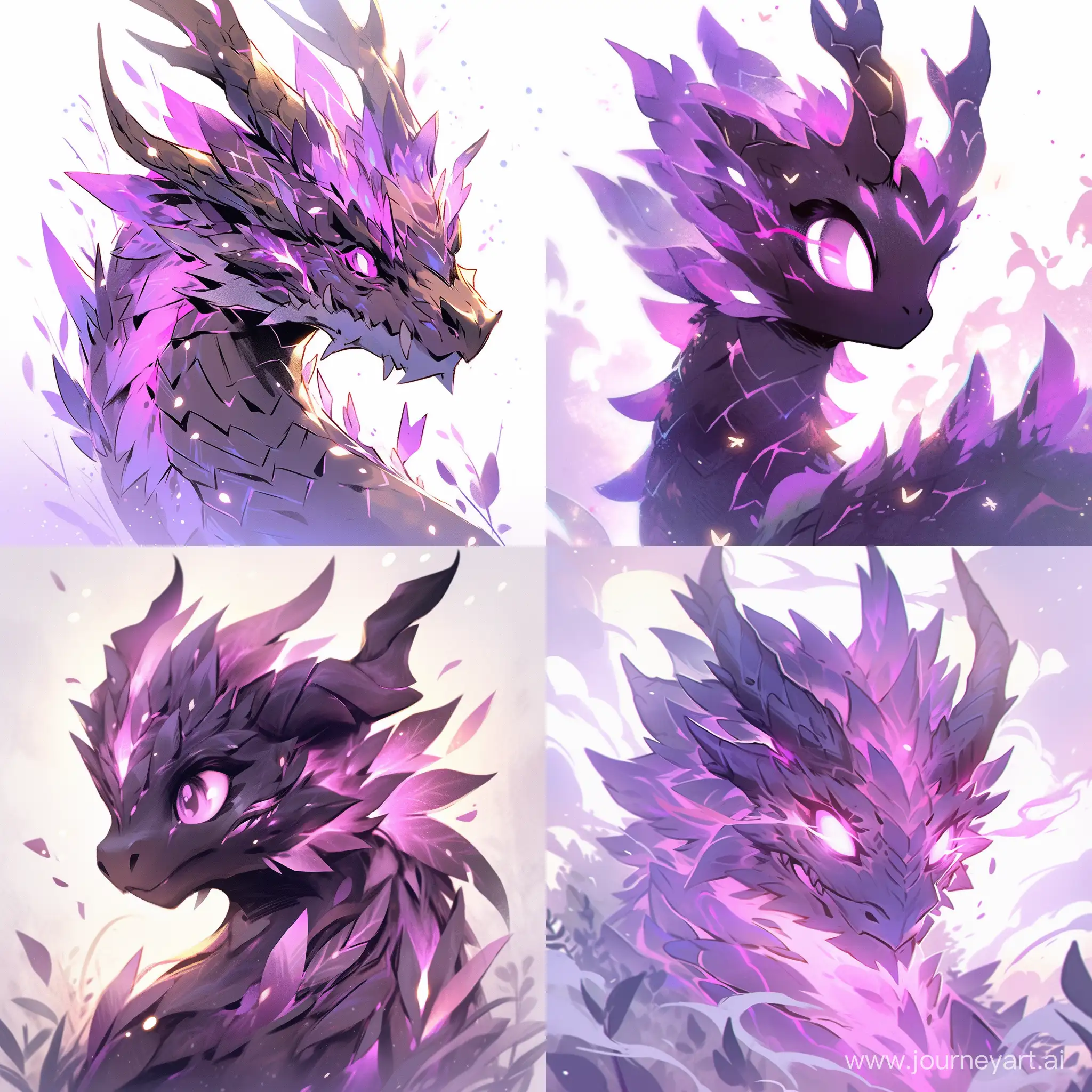 Elegant-Purple-Dragon-with-Horns-and-Glossy-Skin-in-Ovopack-Draw-Style