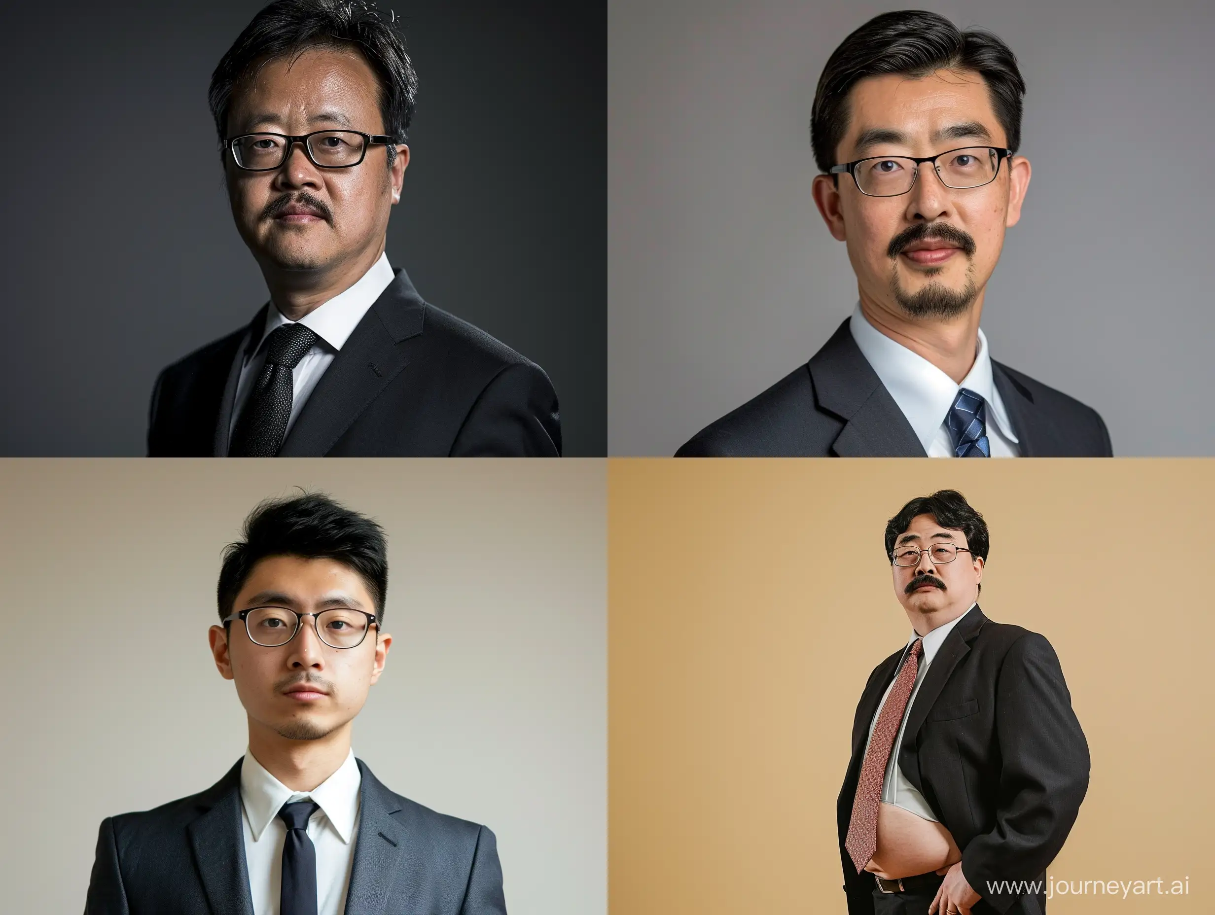 glass,suited,slight-mustache,bulge,Chinese
