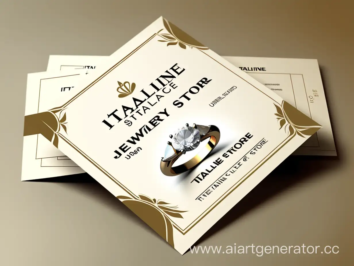 Elegant-Electronic-Gift-Certificate-for-ITALINE-Jewelry-Store