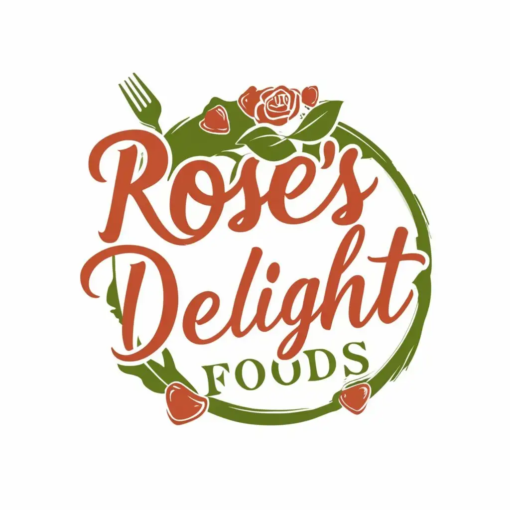 LOGO-Design-for-Roses-Delight-Foods-Elegant-Typography-and-Family-Meal-Imagery