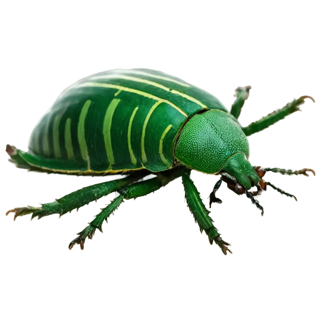 green striped beetle
