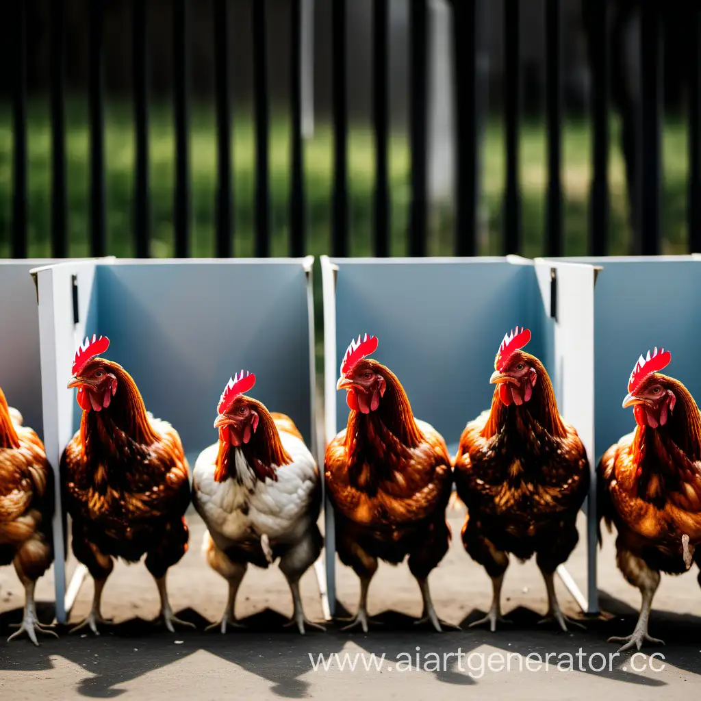 Chickens-Participating-in-Democratic-Process-Presidential-Election-Voting-Fowl