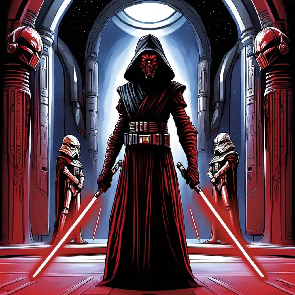 Sith Apprentice at the Mysterious Sith Temple Star Wars Art