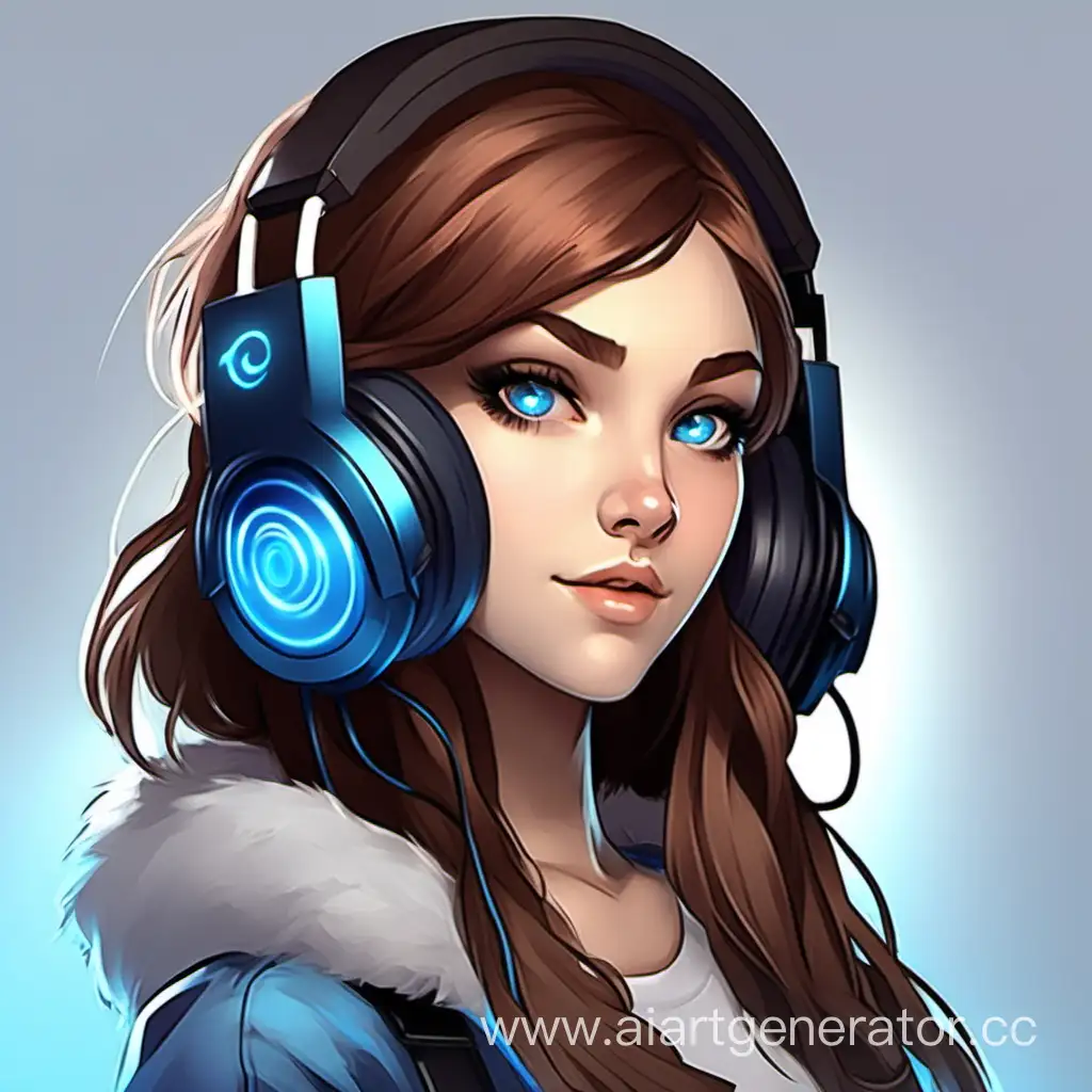 BrownHaired-Girl-with-Blue-Eyes-in-League-of-Legends-Style-and-Headphones