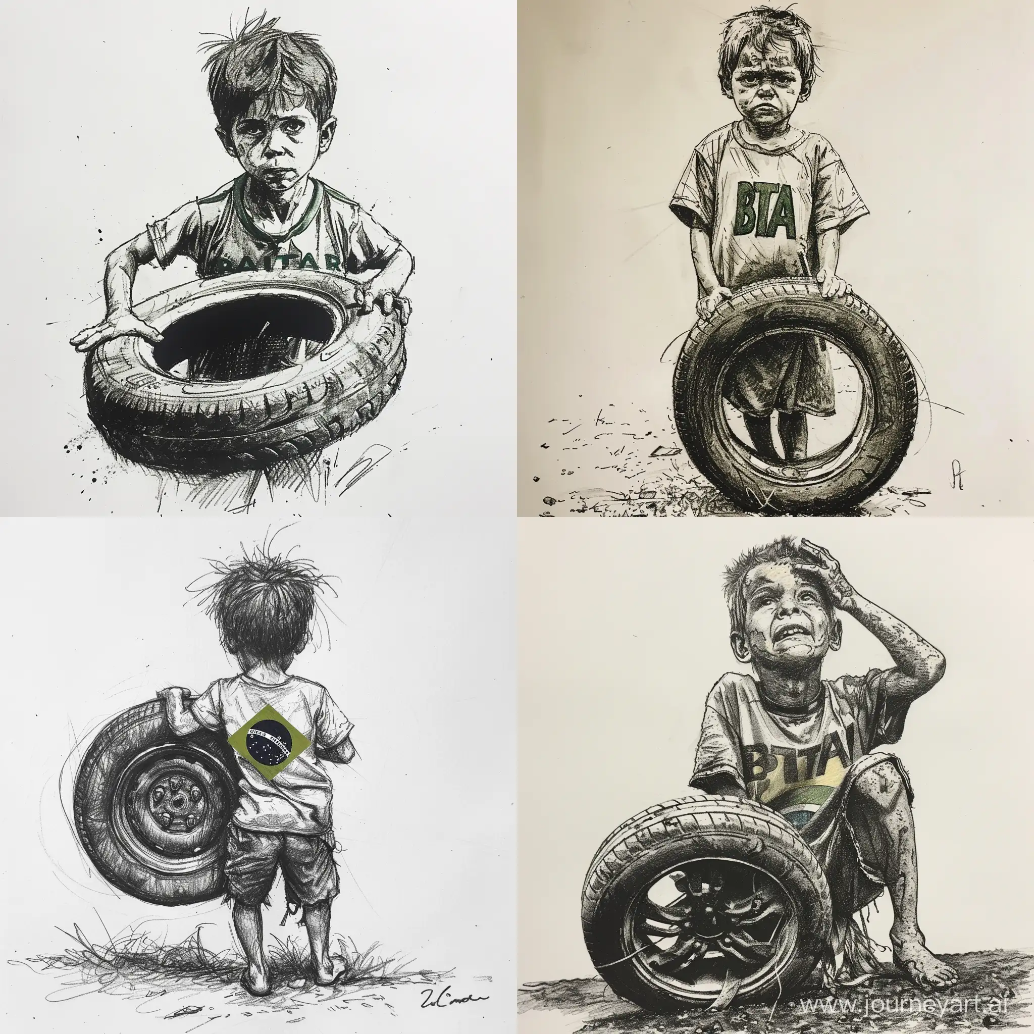 Brazilian-Child-Holding-Car-Tire