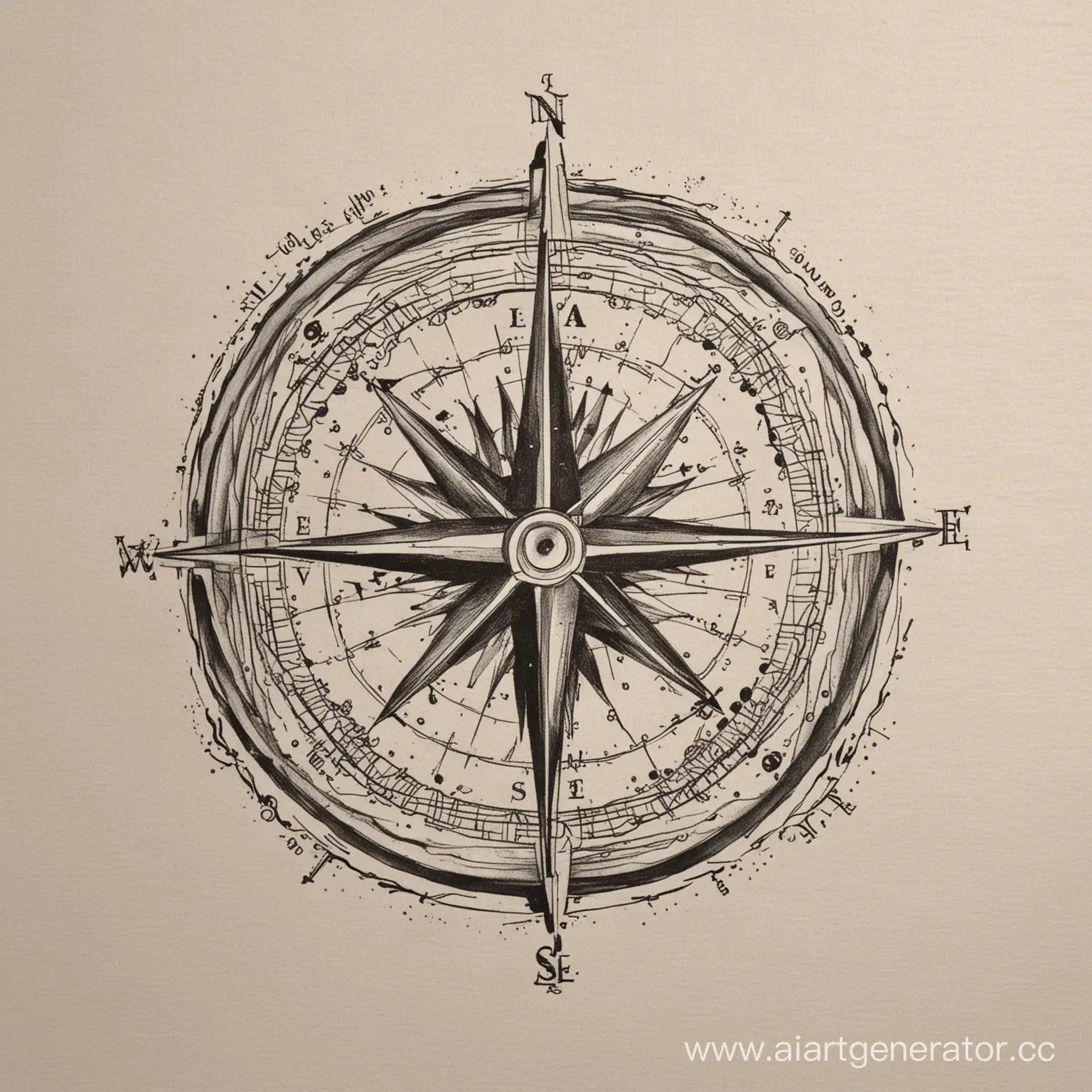Compass-Mockup-for-TShirt-Designs-Nautical-Navigation-Shirt-Template