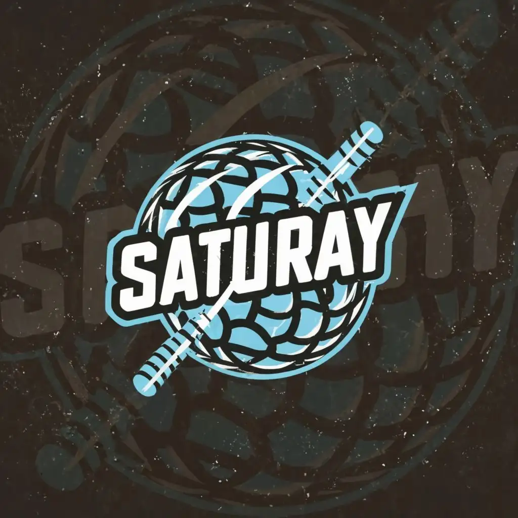 LOGO-Design-For-SATURAY-Dynamic-Net-and-Ball-Emblem-with-Bold-Typography-for-Sports-Fitness-Industry