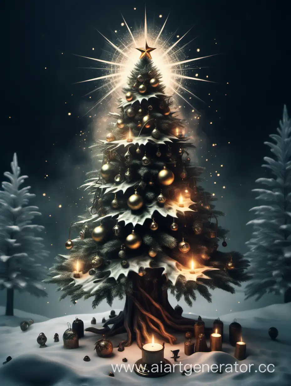 Enchanting-New-Year-Occultist-Fir-Tree-in-a-Magical-Setting