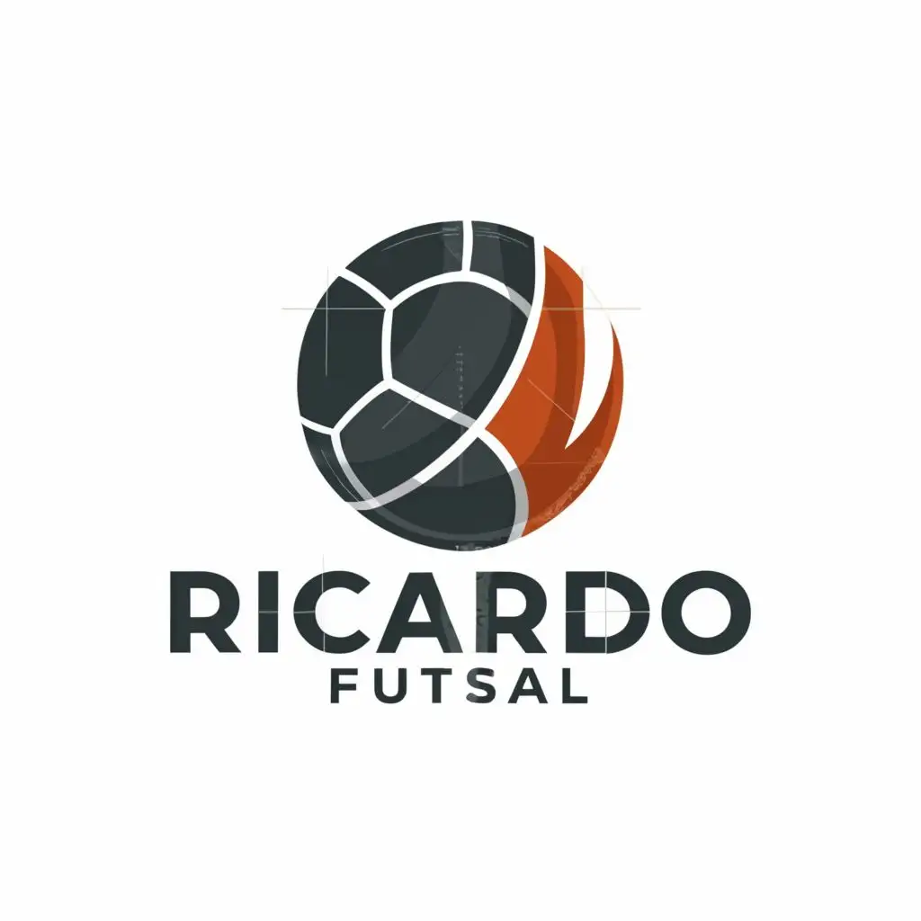 LOGO-Design-for-Ricardo-Futsal-Bold-Typography-and-Soccer-Ball-Motif-with-a-Clear-and-Moderate-Background