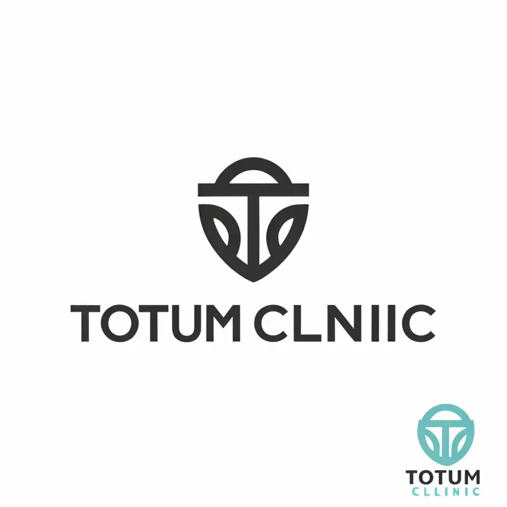a logo design,with the text "Totum clinic", main symbol:The combination of trust, elegance, modernity.,Minimalistic,be used in Beauty Spa industry,clear background