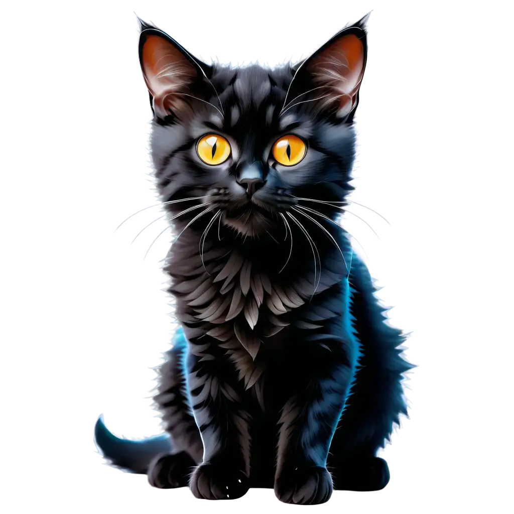 Ultra-Detailed-Hyperrealistic-PNG-Image-Mesmerizing-Kitten-with-Intricate-Eyes-and-TeeShirt-Design-on-Black-Background