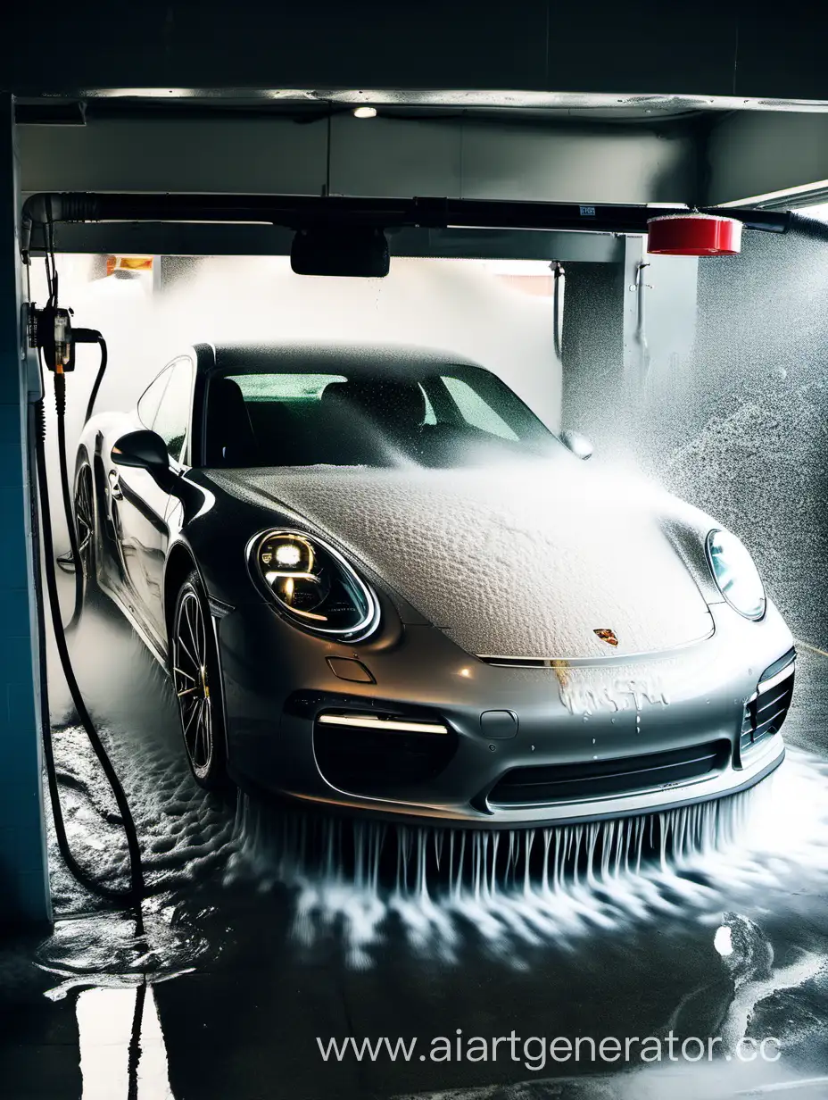 Luxury-Porsche-Undergoing-Premium-Foam-Car-Wash