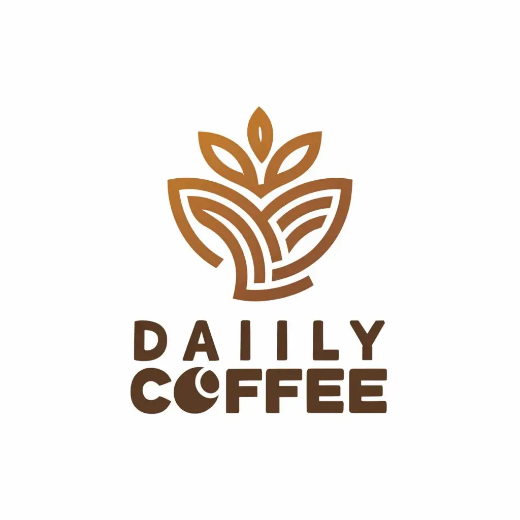 LOGO-Design-For-Daily-Coffee-A-Warm-and-Inviting-Emblem-Featuring-a-Coffee-Garden