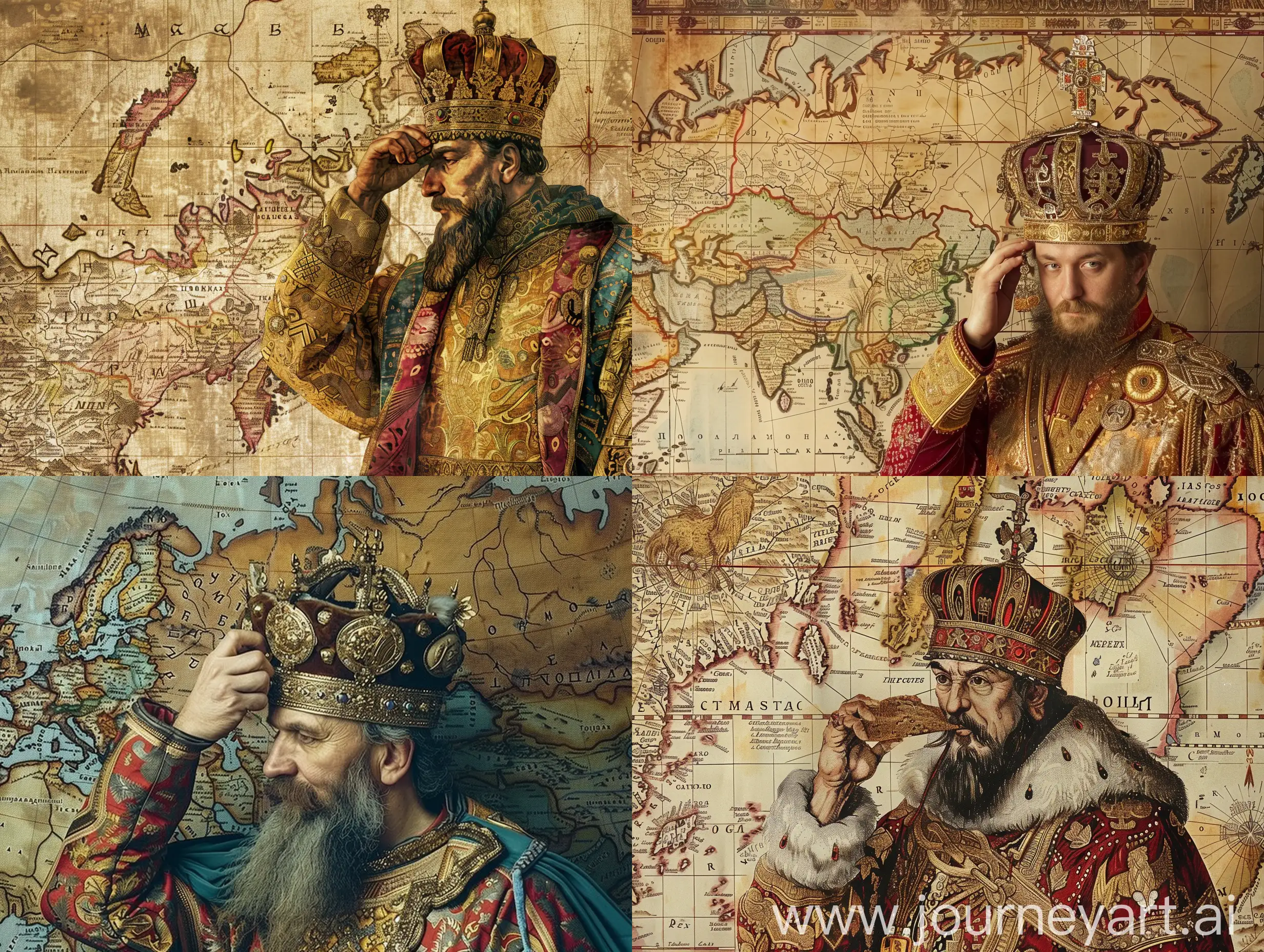 Prince-Ivan-III-Wearing-Monomakhs-Cap-in-Ancient-Rus-Map