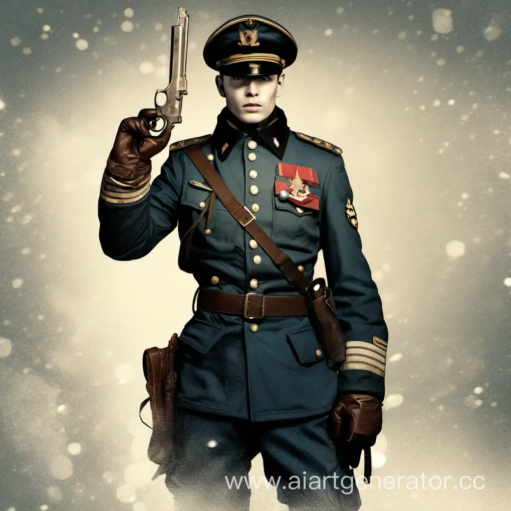 Captain-Eibramson-Scarred-Veteran-in-Uniform-with-Gun-and-Knife