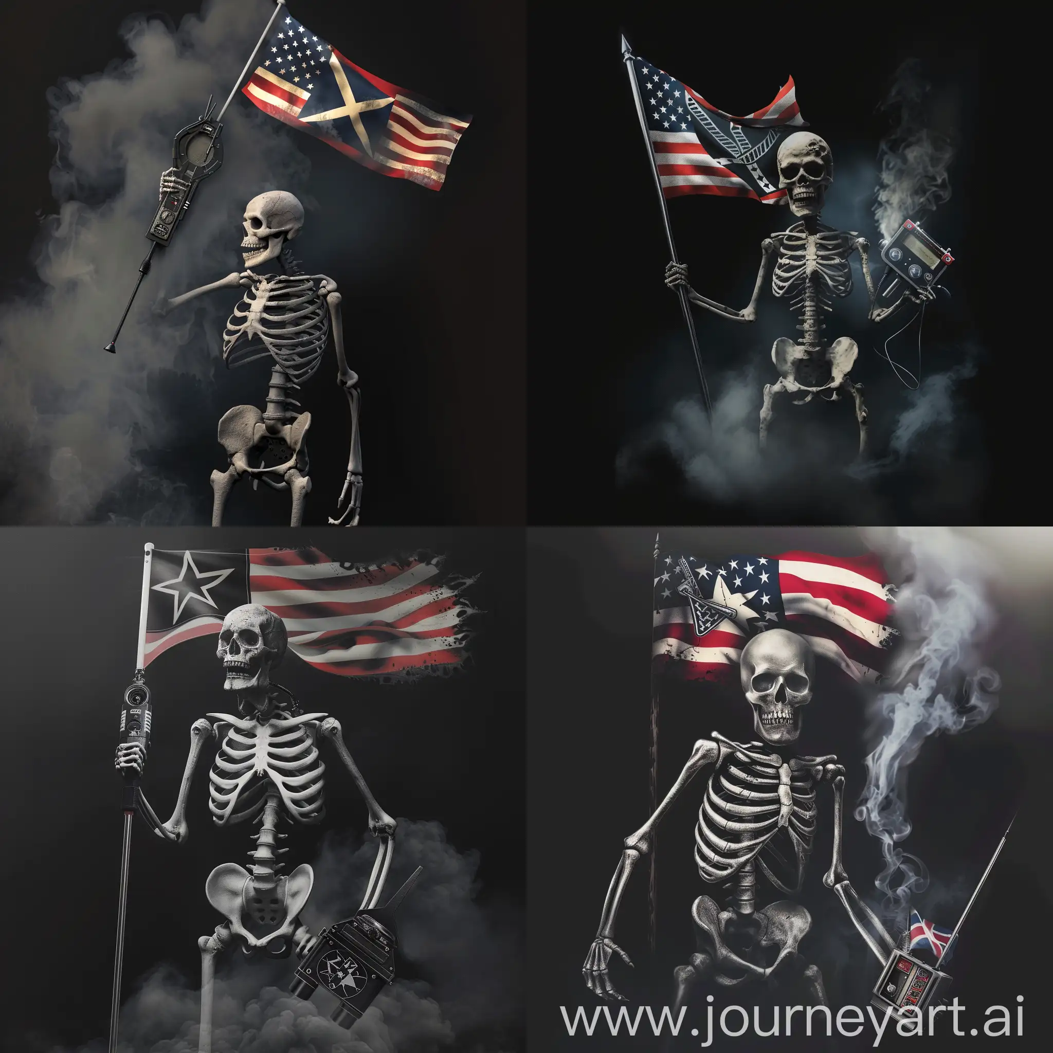Sinister-Skeleton-with-Metal-Detector-Against-Confederate-Flag-Haze