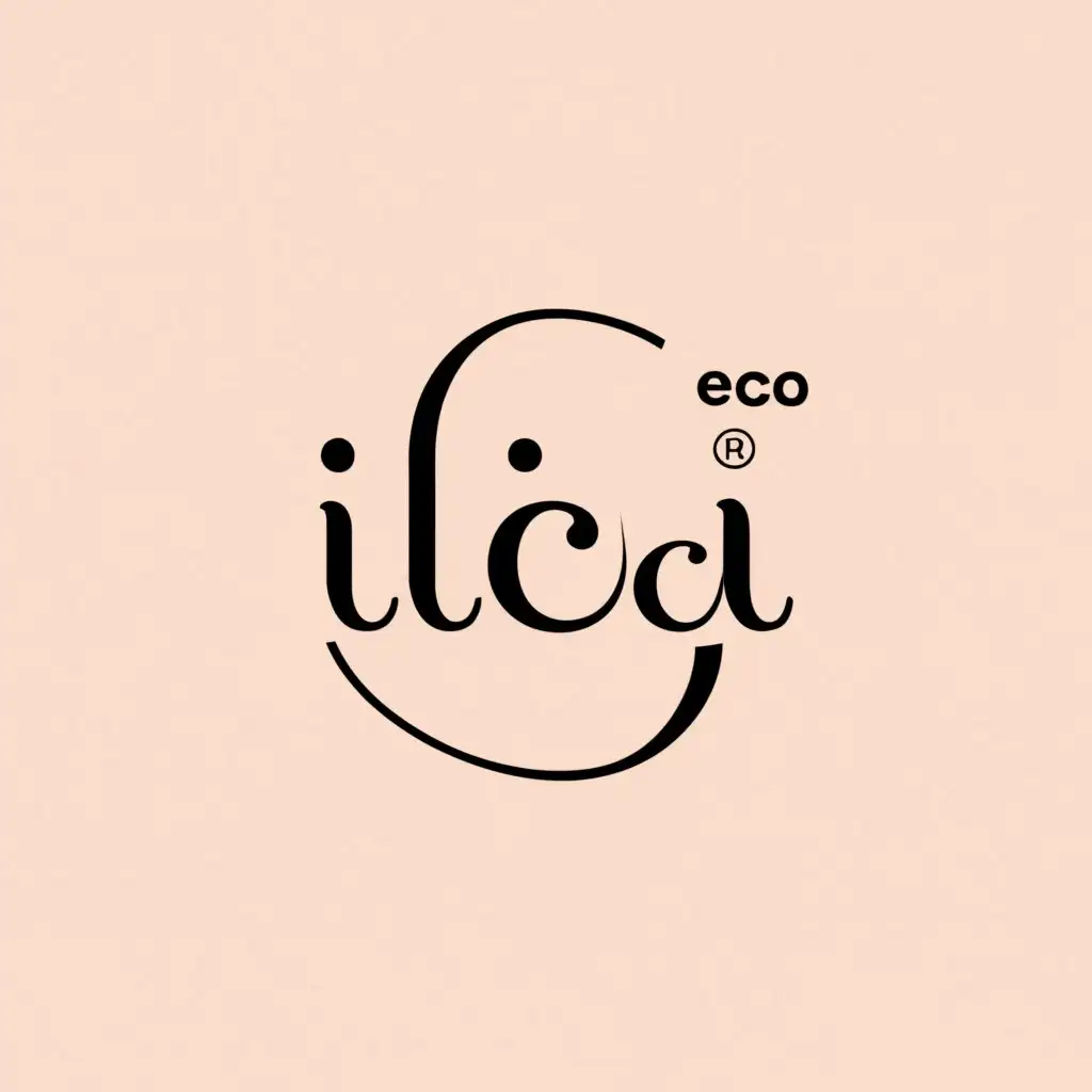 a logo design, with the text Ilica, main symbol: E.Co, Moderate, clear background