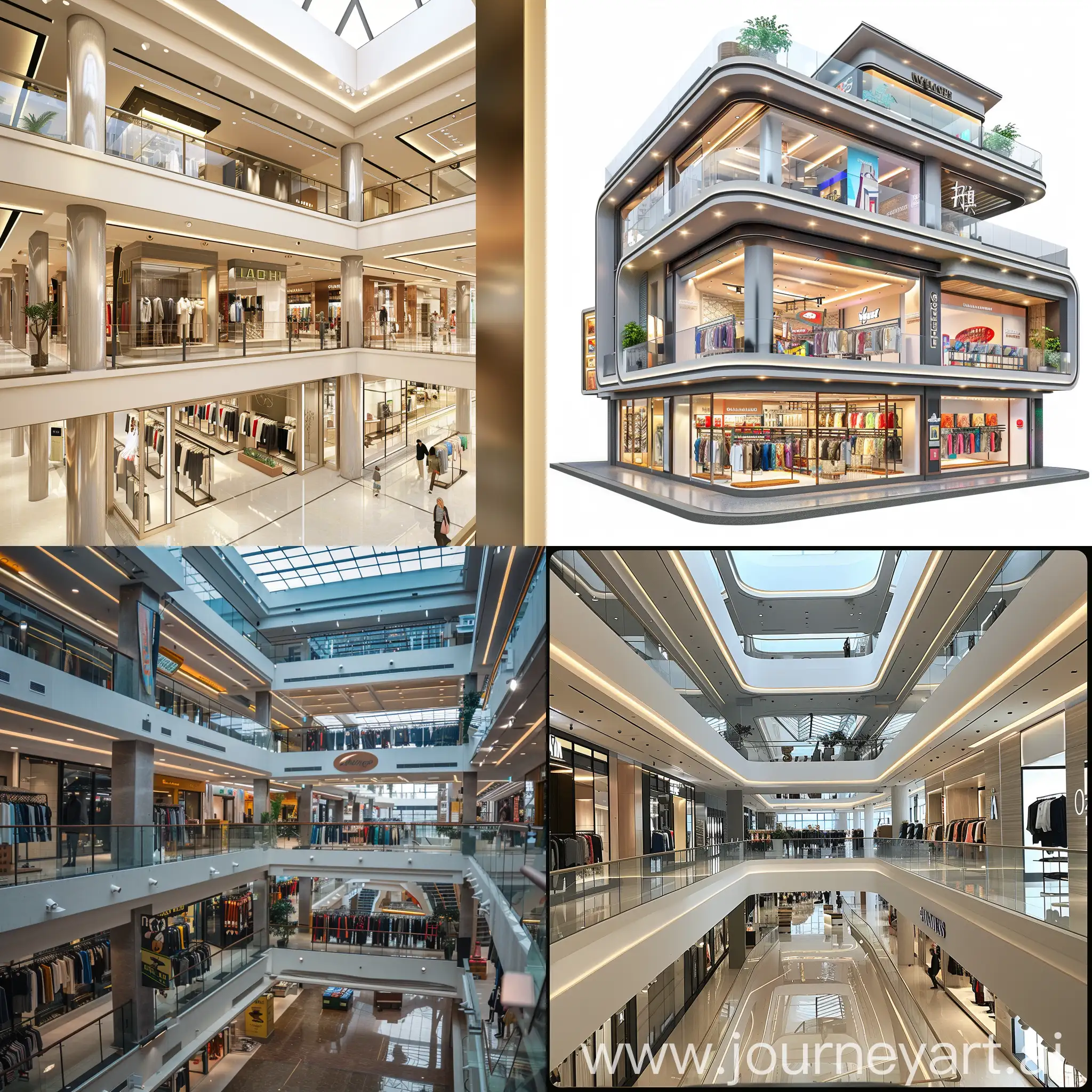 A clothing shoping mall 4 floor building
