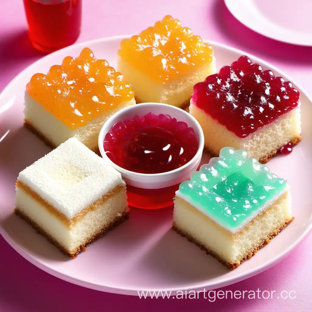 Delicious-Milk-Cakes-and-Whimsical-Jelly-Bugaga-Dessert-Spread