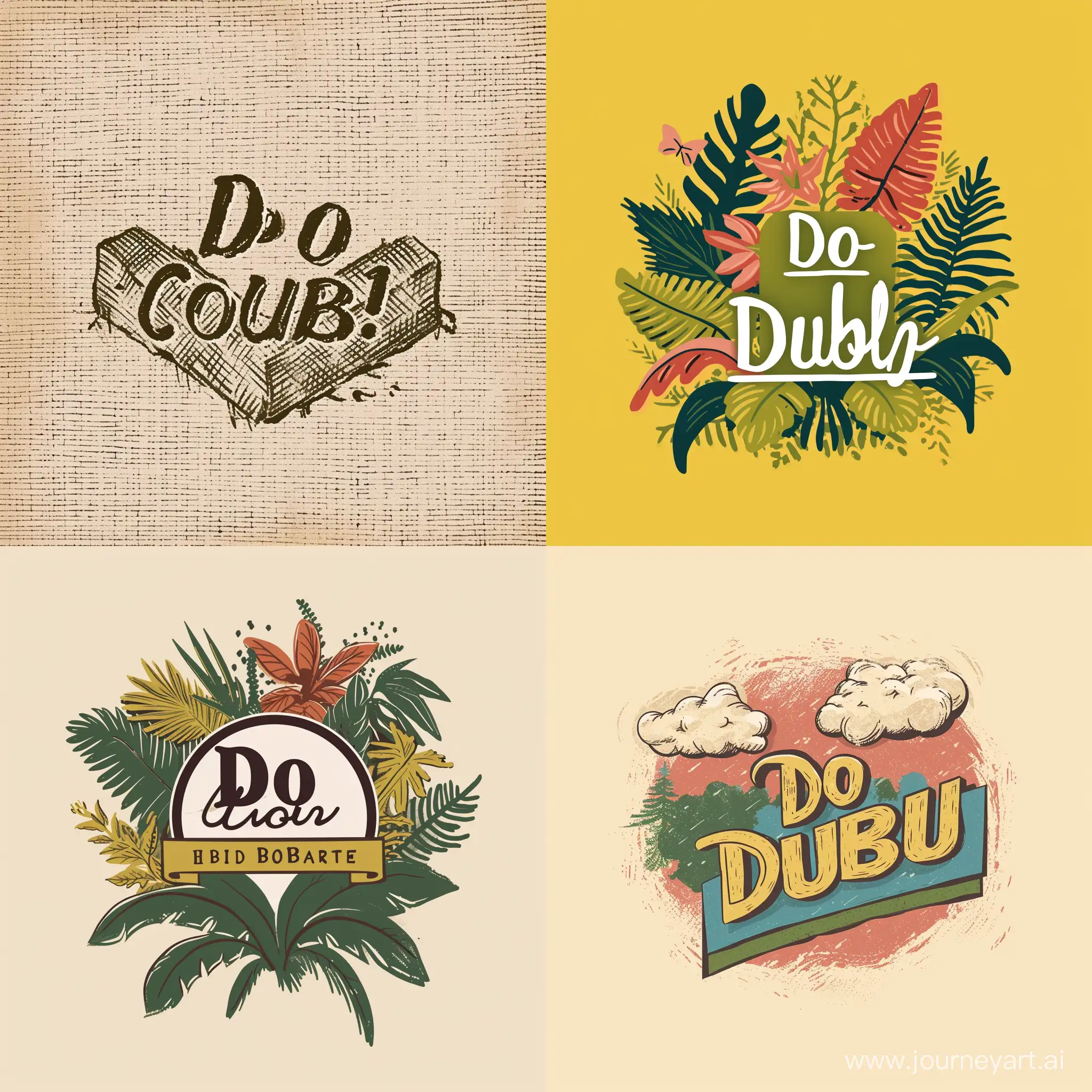 create brand logo for "Do dump" in handicraft aesthetic