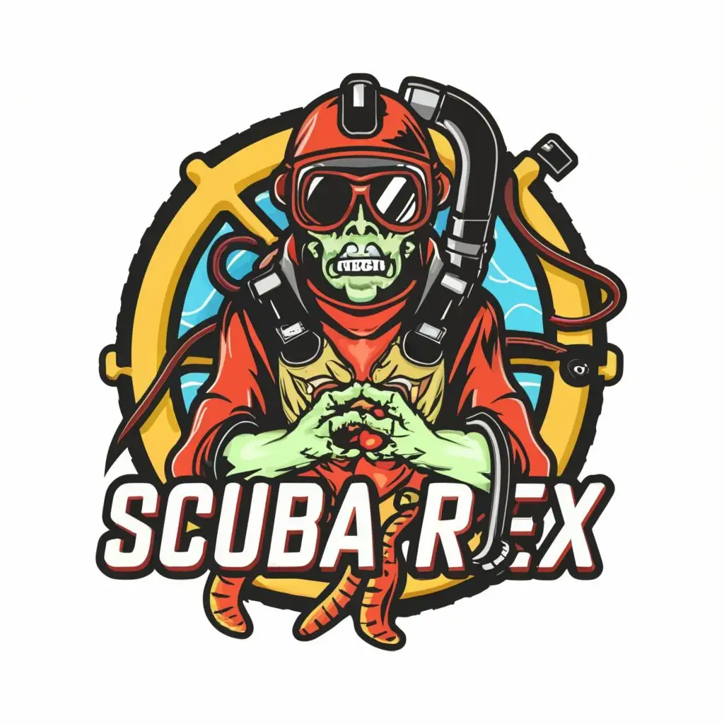 LOGO-Design-for-Scuba-Rex-Ultra-Detailed-Zombie-Scuba-Diver-Theme