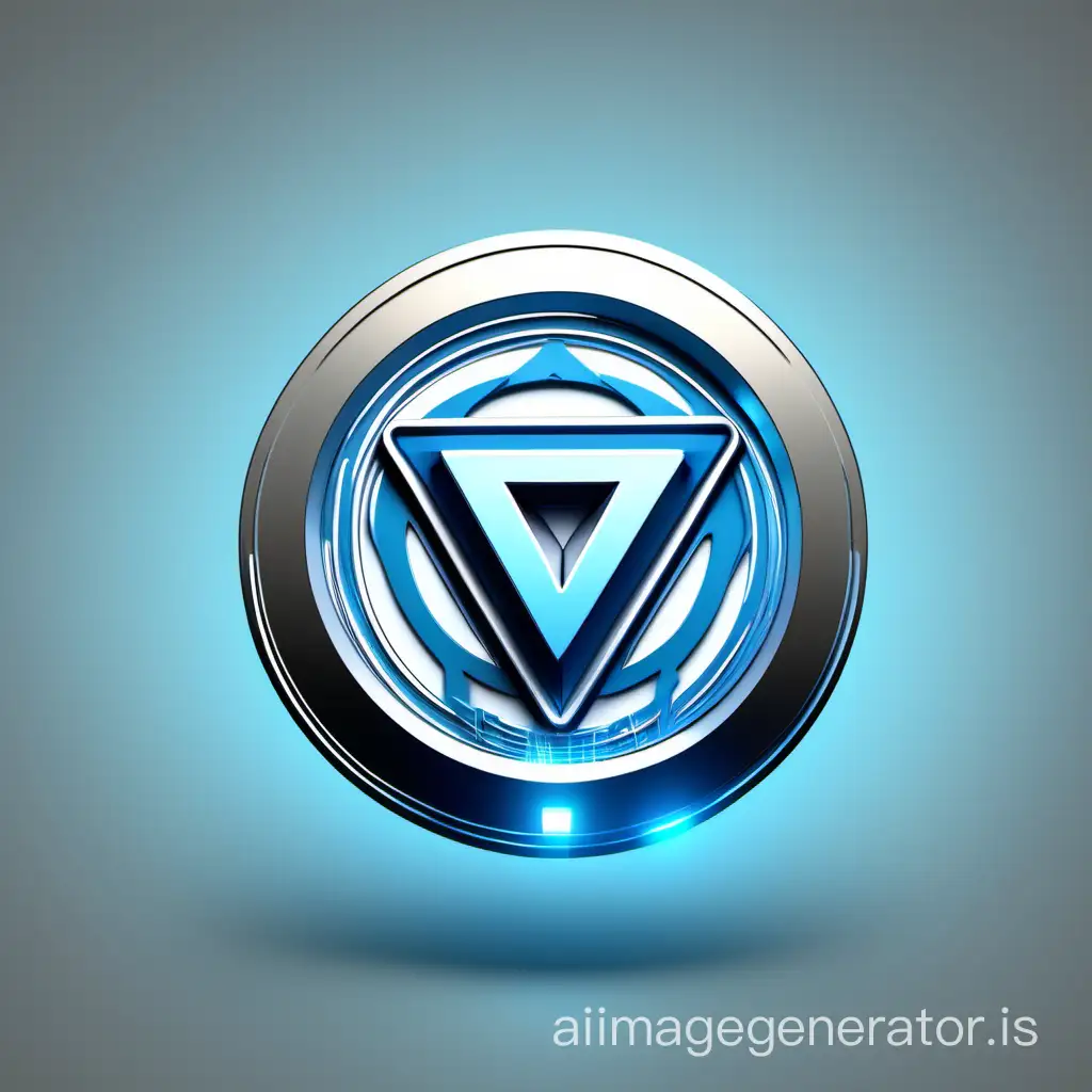 make 3d symbol for cryptocurrency Nova Vortex a dapps technologies token sleek, detail, no background.