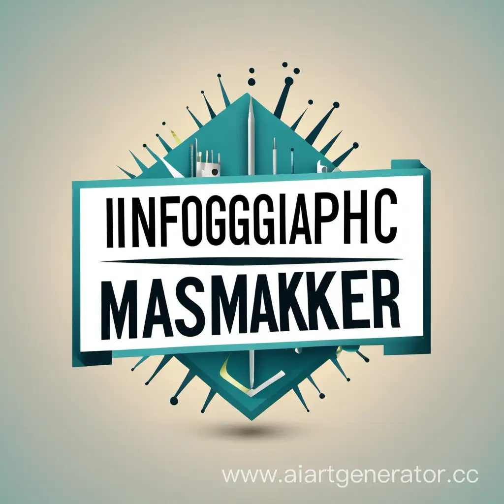 логотип для образовательного курса по инфографике с надписью "ИнфоГрафиксМэйкер"