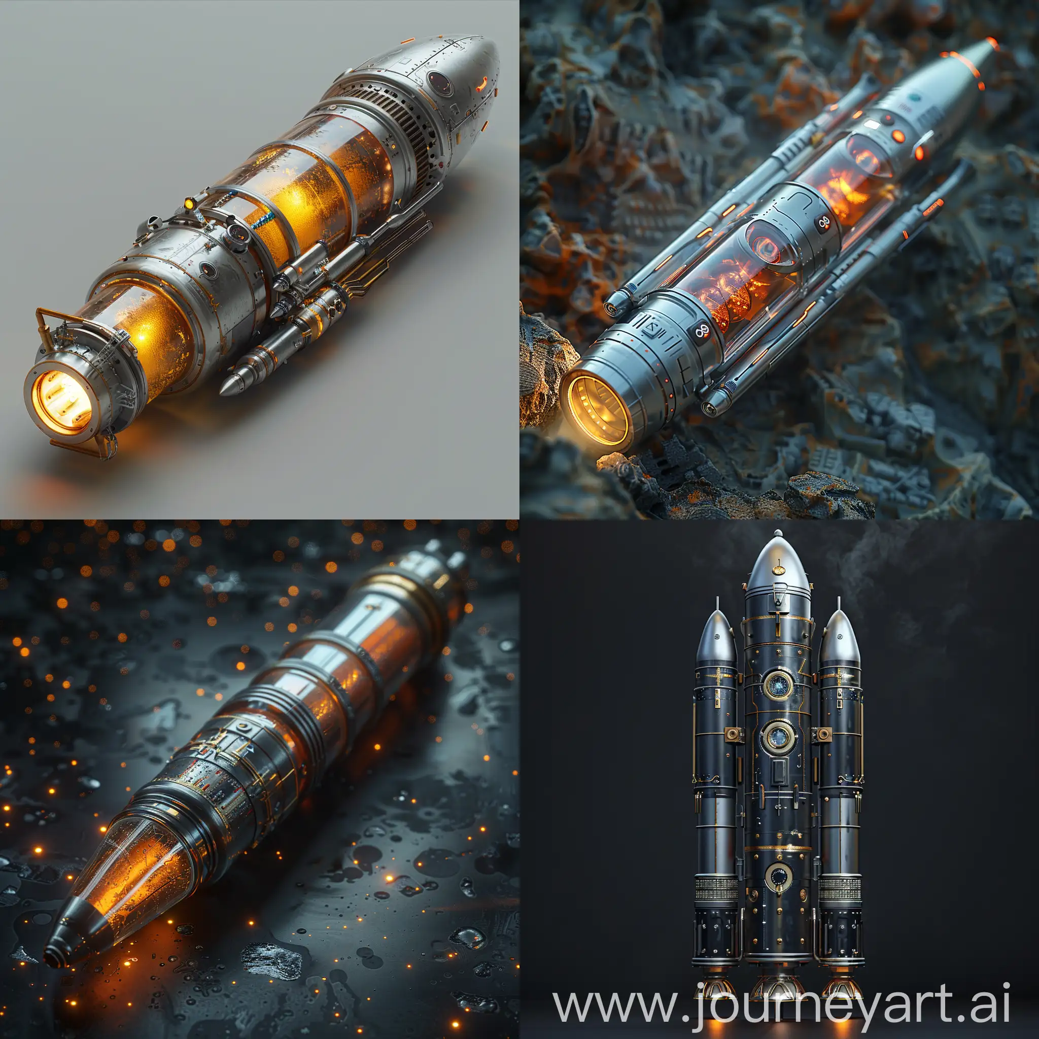 Futuristic-Rocket-Launcher-with-UltraModern-Stainless-Steel-Design
