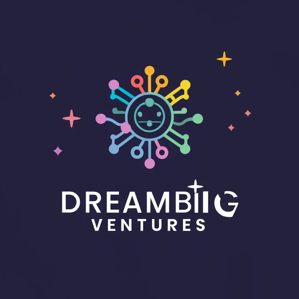a logo design,with the text "DreamBig Ventures", main symbol:astronomy,AI,Minimalistic,be used in Technology industry,clear background