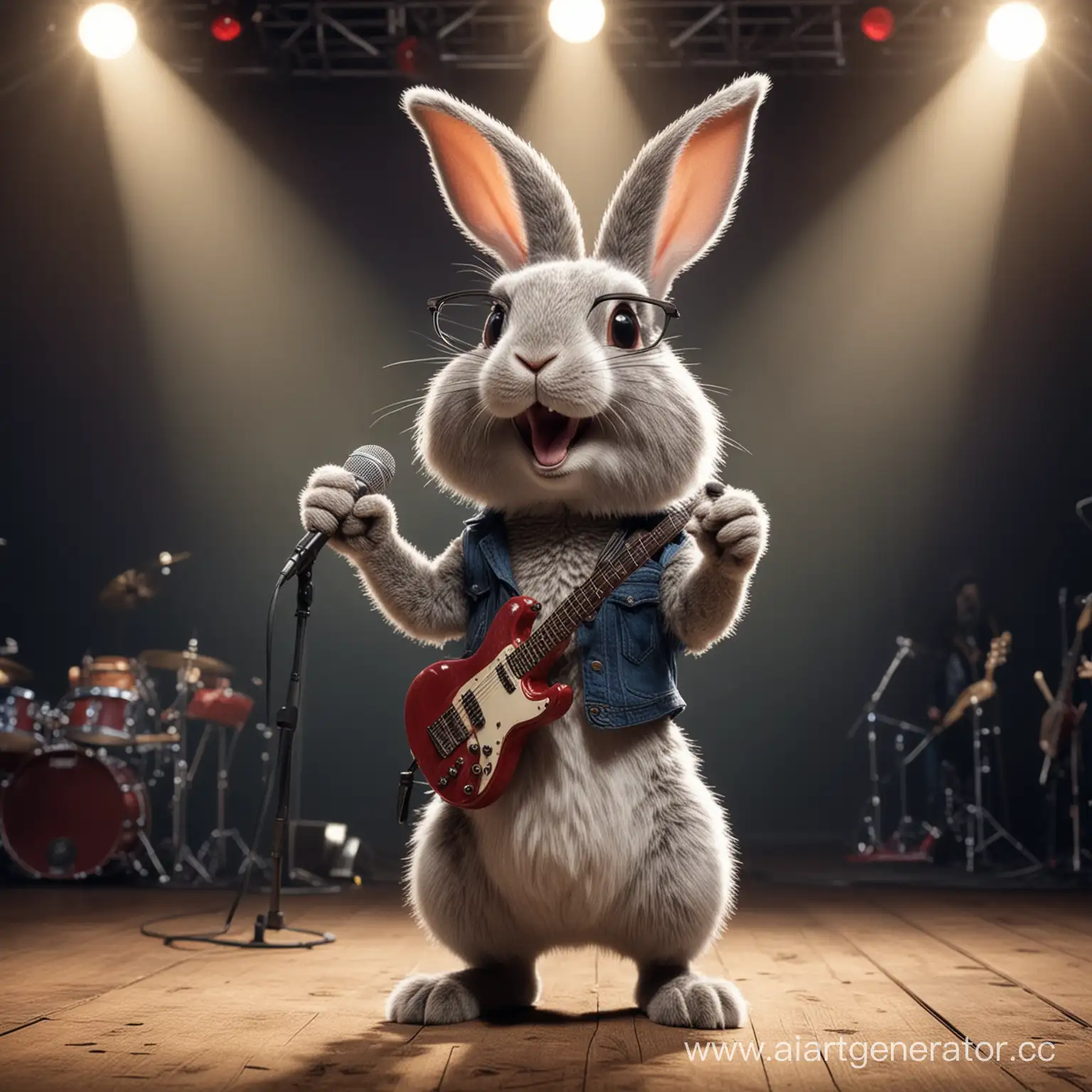 Rock-Rabbit-Performing-Cool-Rock-Song-on-Stage