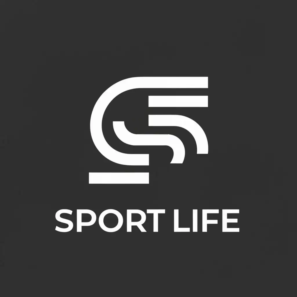 a logo design,with the text "elegant, sporty logo for the store :sport life
high quality vector
style minimalism
on a white background", main symbol:sport  ,Minimalistic,clear background