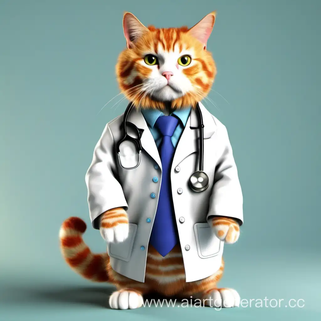 Realistic-Cat-in-DoctorProfessor-Costume-with-Ginger