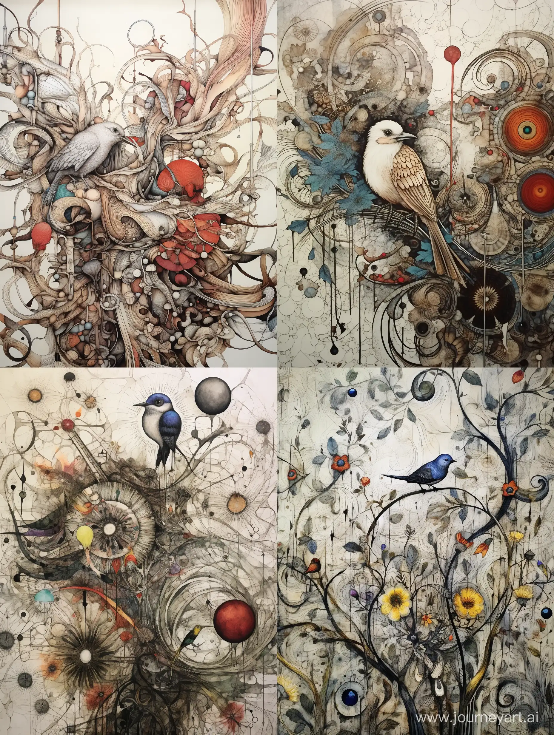 Meticulously-Detailed-Abstract-Ink-Drawing-with-Birds-and-Ornaments