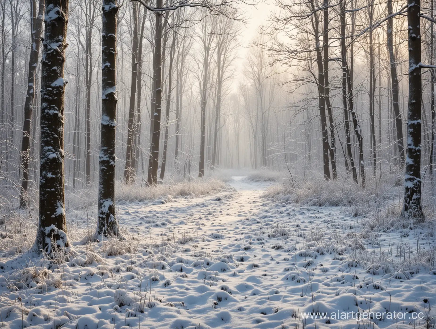 Tranquil-Winter-Glade-Scene-in-the-Forest