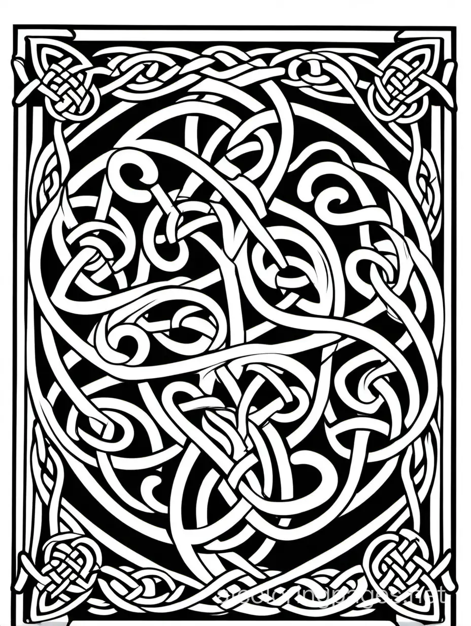 Celtic knotwork with St. Patrick's Day colors
, Coloring Page, black and white, line art, white background, Simplicity, Ample White Space. The background of the coloring page is plain white to make it easy for young children to color within the lines. The outlines of all the subjects are easy to distinguish, making it simple for kids to color without too much difficulty