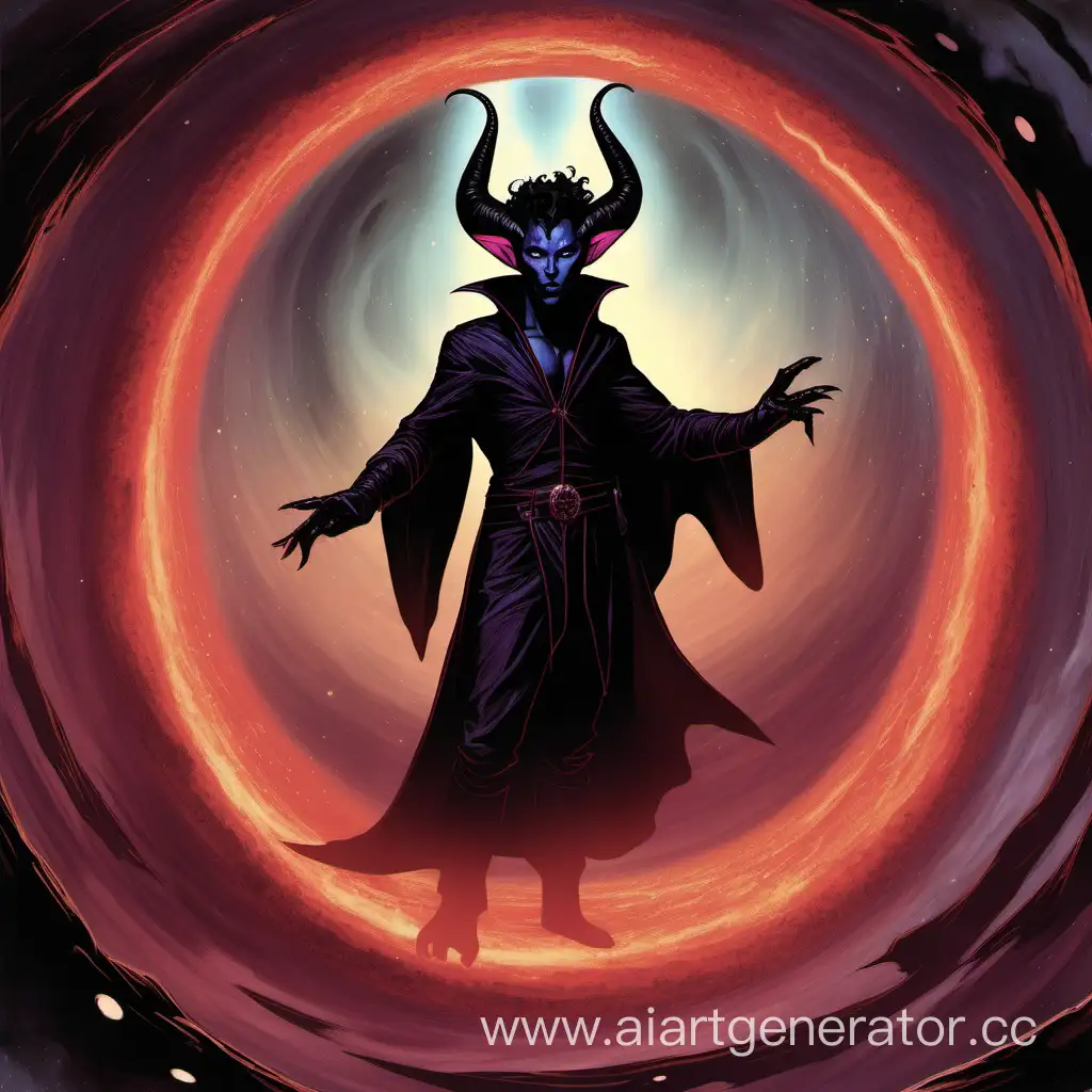 Tiefling-Wizard-Casting-a-Cosmic-Black-Hole-Spell