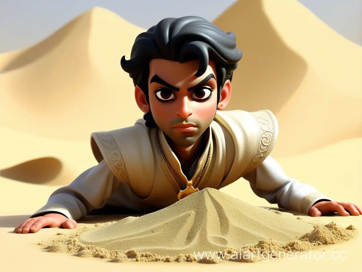  Due to this magic, Prince Umar's body turned into sand. 