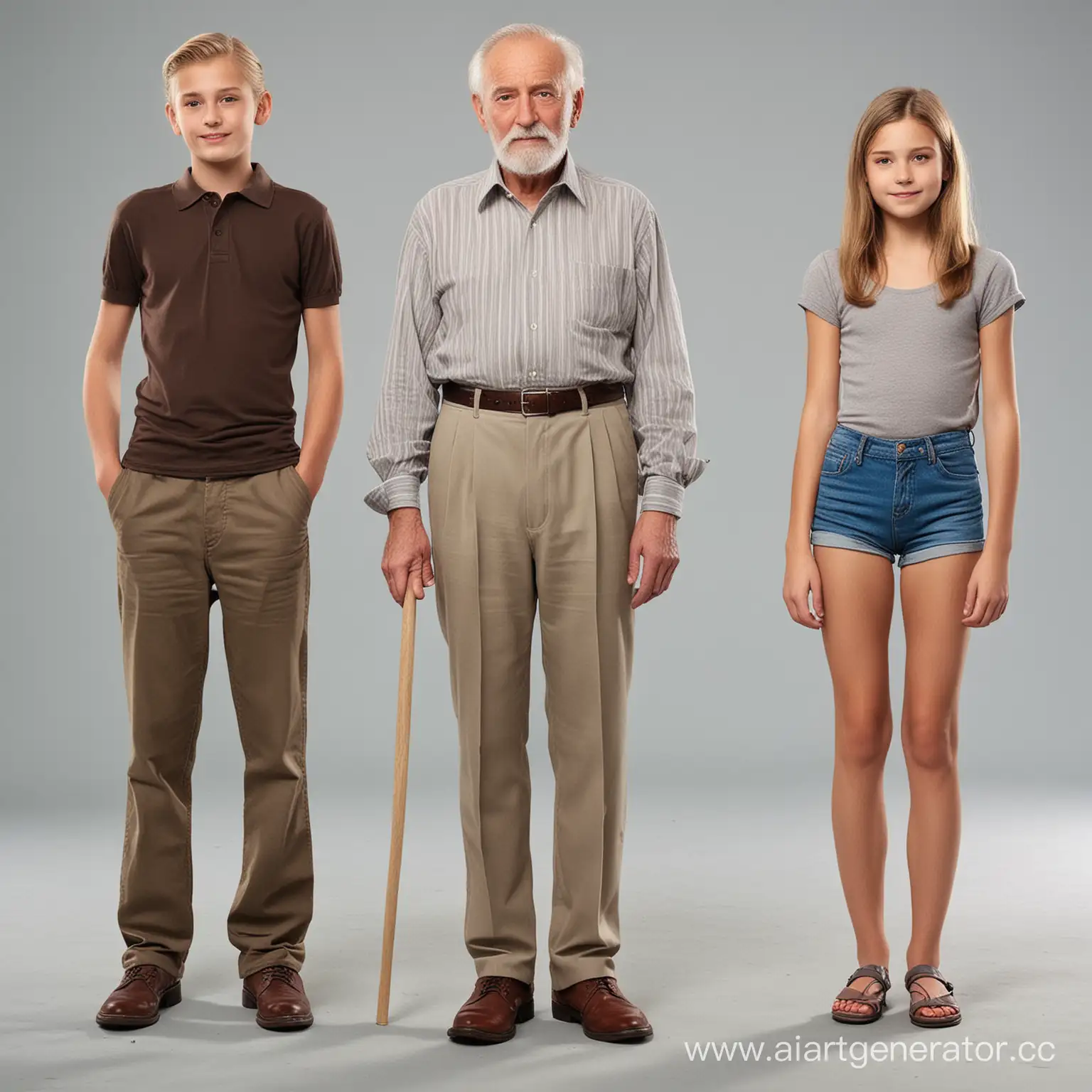 "extremely tall leggy 12yo girl "tall giant 12yo overlooks litltle old man" 12yo girl is taller than little old man" 12yo white girl model cute innocent face "little old man is intimidated by giant 12yo girl