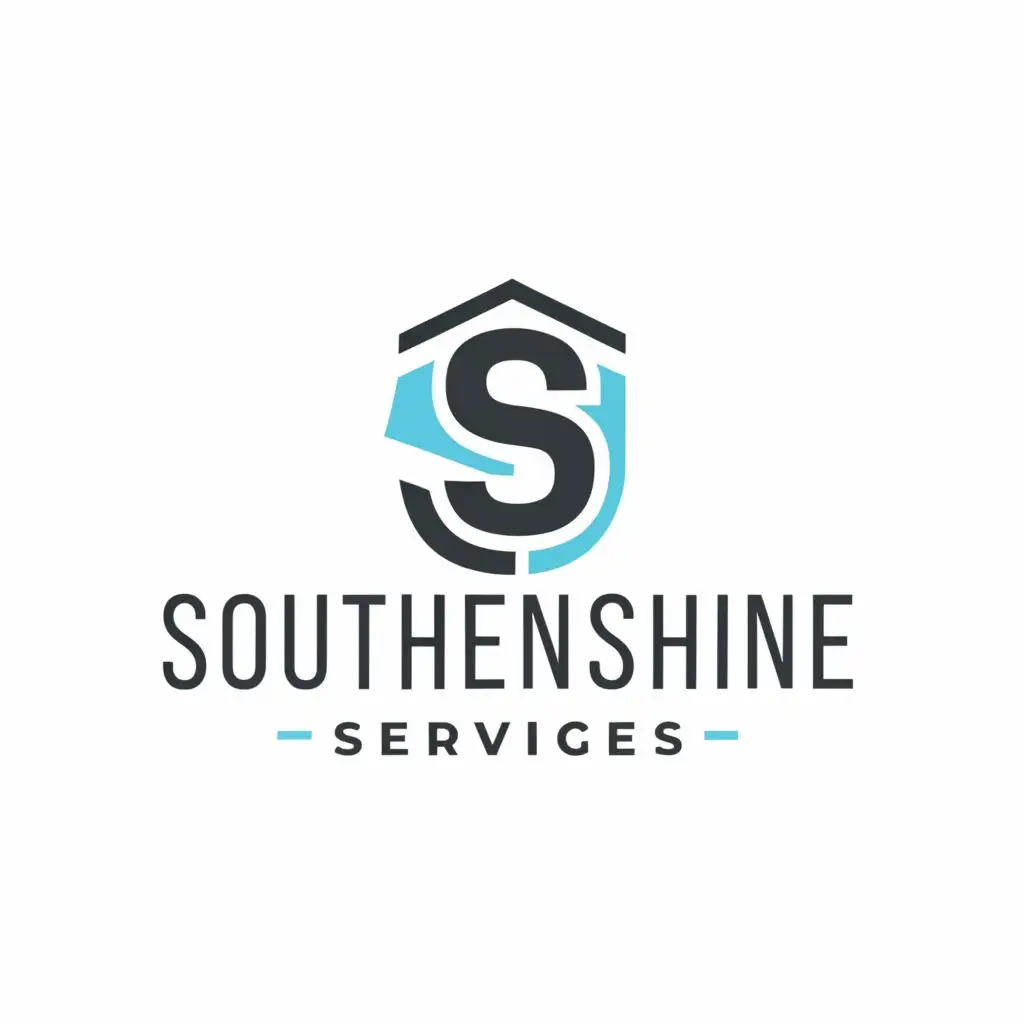 LOGO-Design-for-Southern-Shine-Services-Pressure-Washing-Symbol-with-Construction-Industry-Aesthetic-and-Clear-Background